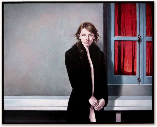 The girl with the black coat
