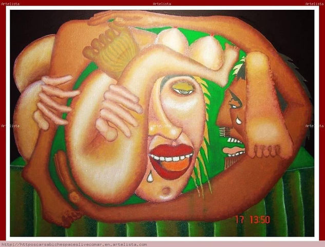 Sexo feróz. Oil Canvas Figure Painting