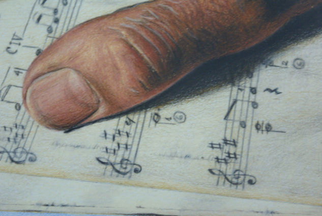 Menuet, detail. Pencil (coloured) Paper Figure Painting