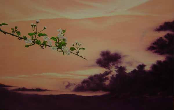 "Sílfide del Ocaso". Serie de lo Onírico. Oil Canvas Landscaping