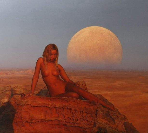 Red Planet Óleo Lienzo Desnudos