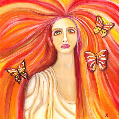 BUTTERFLY DREAMS I Oil Canvas Others