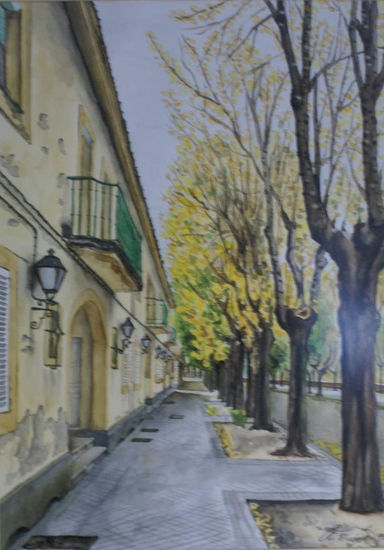 Padre Cipriano´s street. Watercolour Paper Landscaping