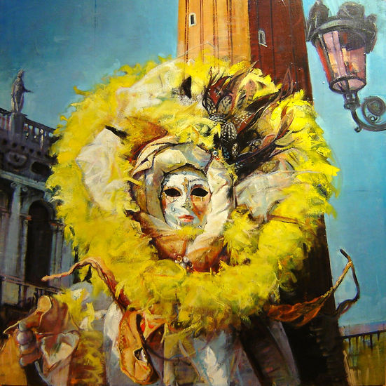 Un Sol de Carnaval Oil Canvas Figure Painting