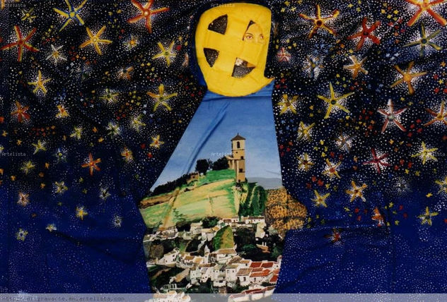 Paisaje con luz de estrellas