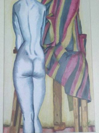 desnudo en acuarela ( wathercolors)