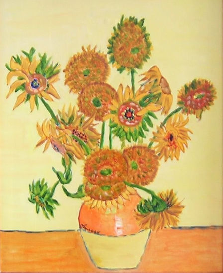 Girasoles Óleo Lienzo Otros