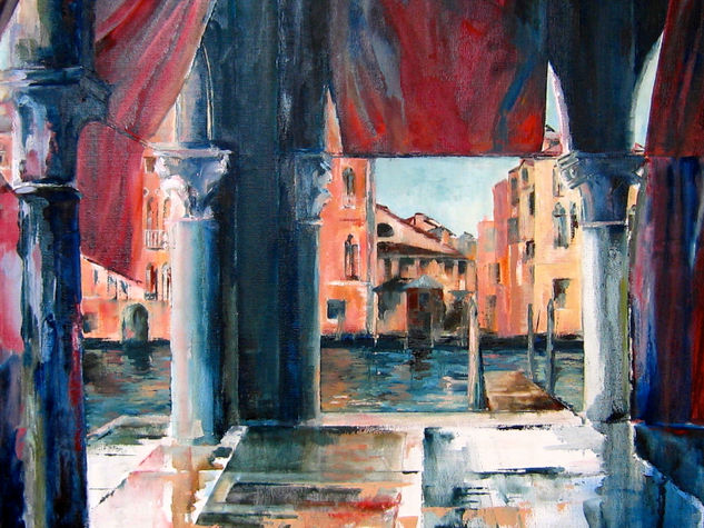 Il Mercàto scenic by Amapola Herrera Oil Canvas Landscaping