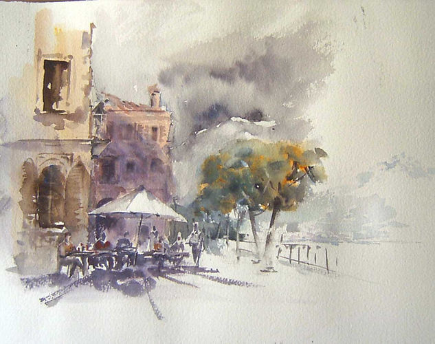 Managgio (Lake Como, Italy) Watercolour Canvas Others