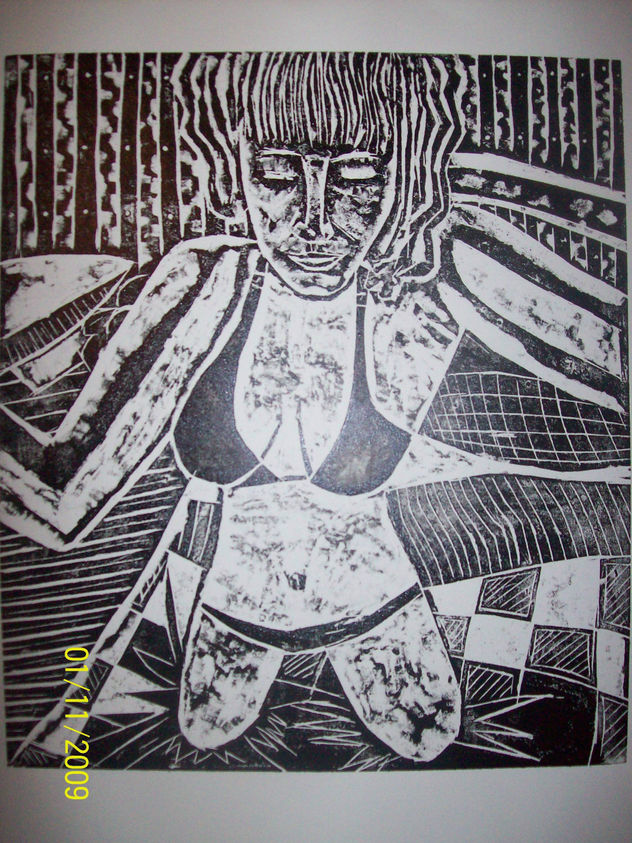 Sexy girl in the dark night