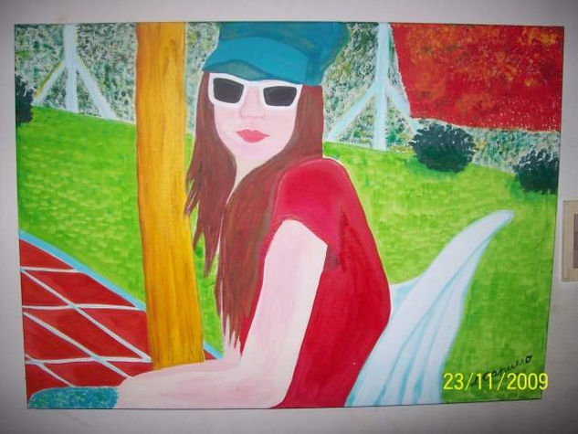 karen and her sunglasses Oil Canvas Figure Painting