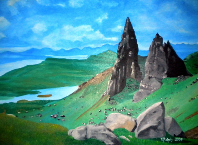 The Needle & Old Man of Storr Oil Canvas Landscaping