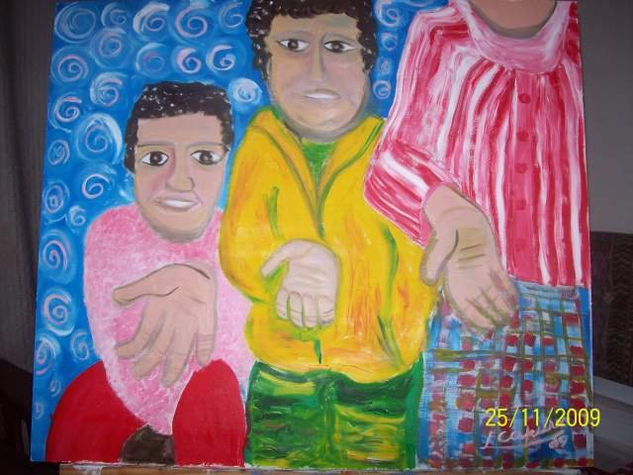 children ' s rights Oil Panel Figure Painting