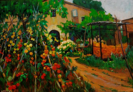 Masia patio y huerto