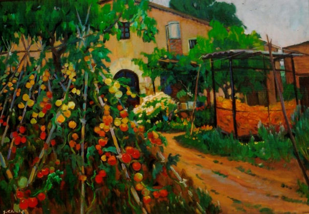 Masia patio y huerto