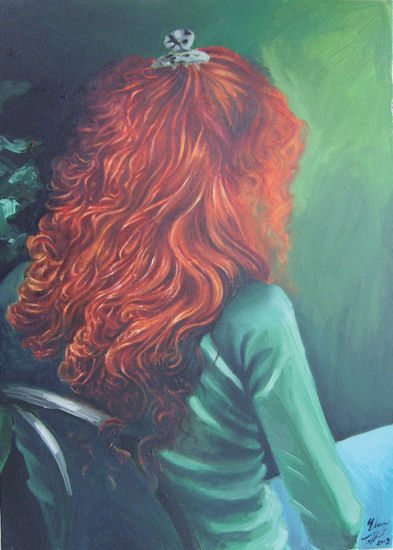 "Mother Ireland" ( Ragazza dai capelli rossi ) Oil Canvas Others