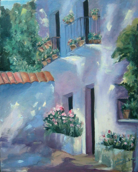 Spanish house Oil Canvas Landscaping