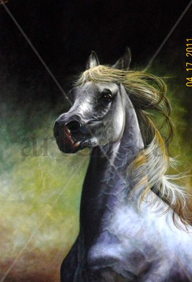 Belleza Arabe Oil Canvas Animals