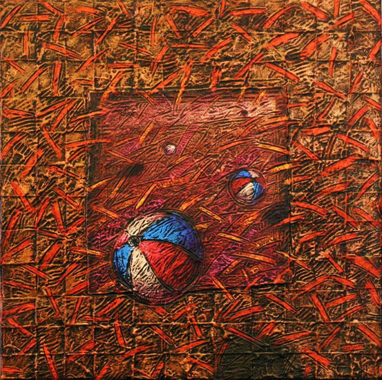 From the Kingdom's Beings:Acrobat's Balls Mixed media Canvas Others