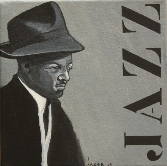 Coleman Hawkins. Óleo Lienzo Figura