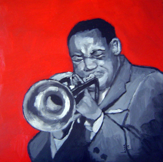 Clifford Brown. Óleo Lienzo Figura