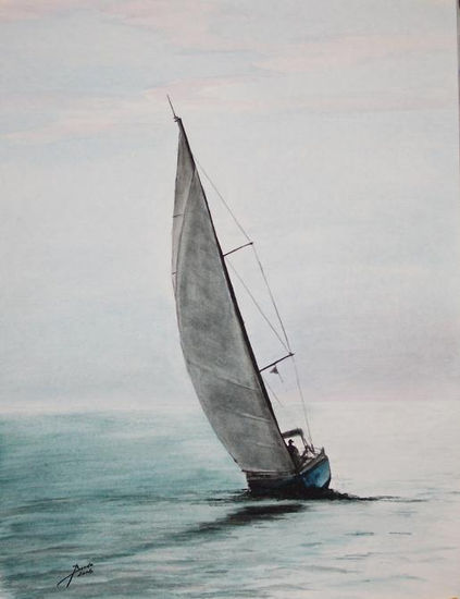 Velero Watercolour Paper Marine Painting