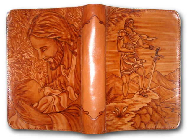 leather scripture cover 