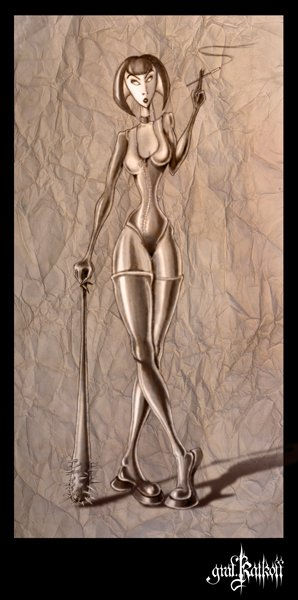 lady with an oar
