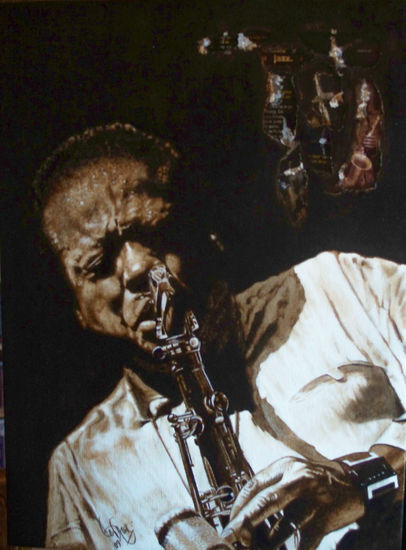 Jazz-Wayne Shorter Acrylic Canvas Portrait