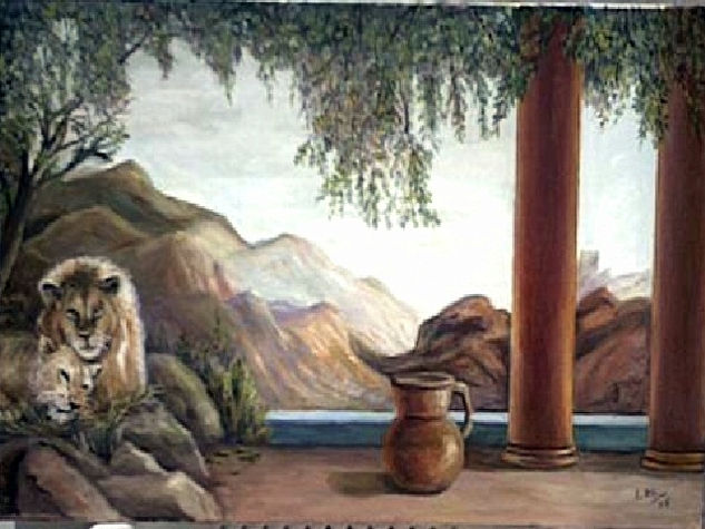 Rey de la selva Oil Canvas Landscaping