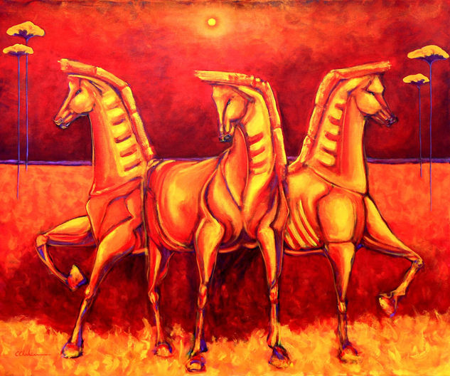 CABALLOS Oil Canvas Others