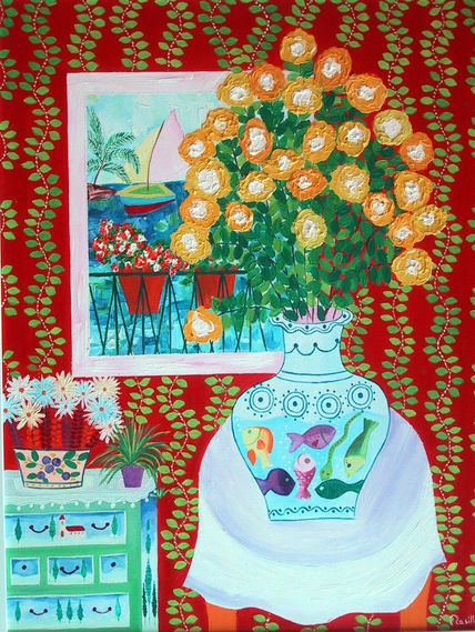Ventana con flores