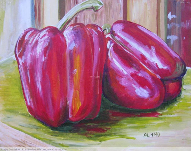 Paprika Acrylic Canvas Still Life Paintings