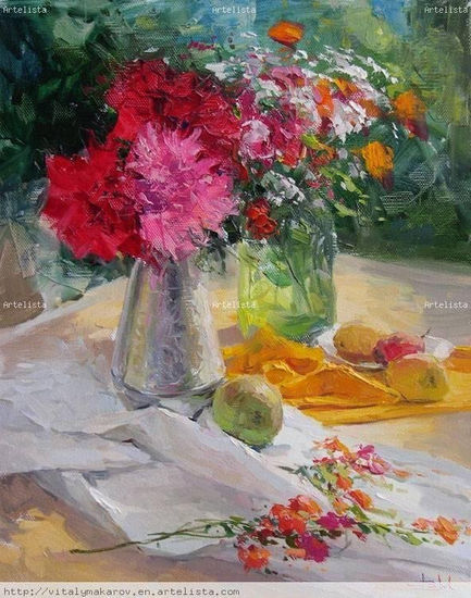 Summer on the table Óleo Lienzo Bodegones