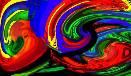 "Swirling colors"