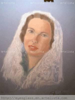 My grandmother Pastel Lienzo Retrato