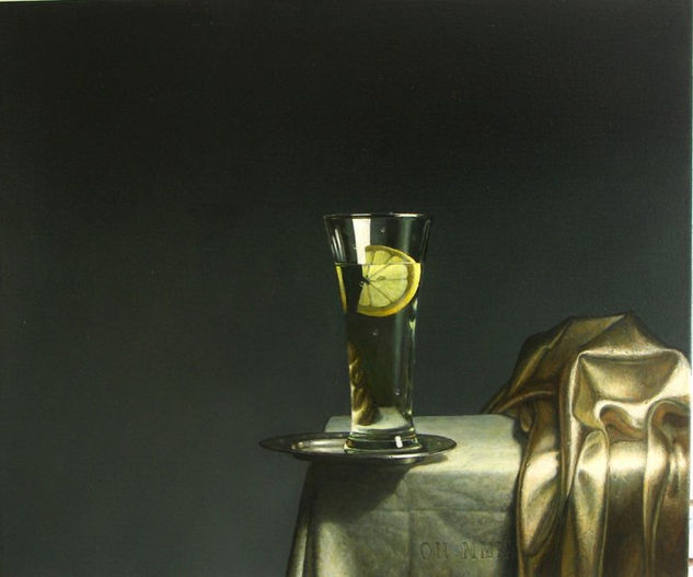 Water with lemon Oil Canvas Still Life Paintings