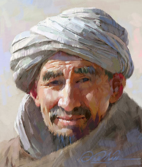 Different Smile Oil Canvas Portrait