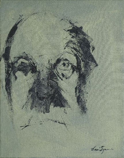 Jorge Luis Borges Óleo Lienzo Retrato