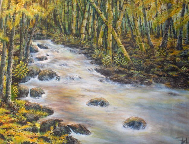 Guadales en Otoño Oil Canvas Landscaping