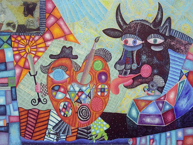 Blessing with a Bull (A gift for Pablo Picasso) 