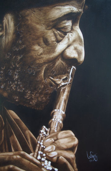 Jazz-Yusef Lateef Acrílico Lienzo Otros