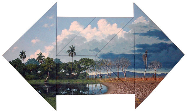 ´´tangram#1left o rihg´´ Óleo Lienzo Paisaje