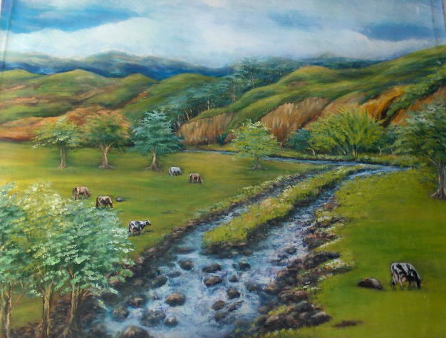 Rio Palo ( Tacuelló) Oil Canvas Landscaping