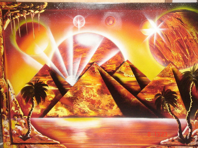 Cuadro exclusivo pintado con spray. Exclusive Picture painted with spray, Handmade