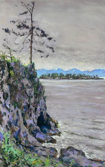 Oakleak Cliff Pastel Others Marine Painting