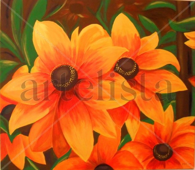 ALEGRIA Acrylic Canvas Floral Painting