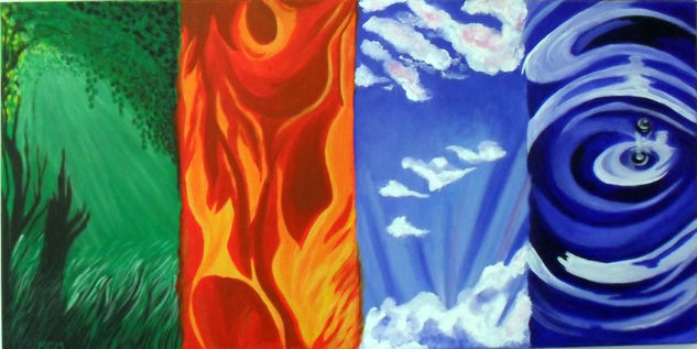 LOS CUATRO ELEMENTOS Acrylic Canvas Others