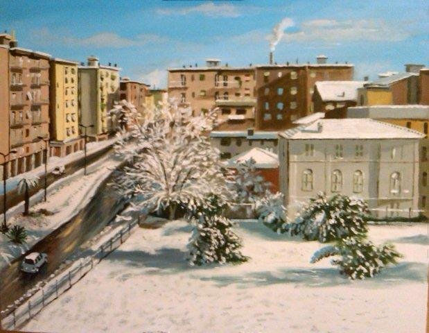 the sun after the snowfall