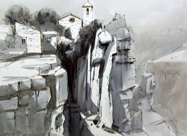 Siurana (Tarragona) Watercolour